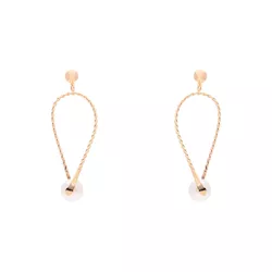 Brinco Trançado com Pérola by Kumbayá Joias - JBR... - Kumbayá Joias