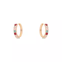 Brinco Argola Riviera Zircônias Coloridas By Kumba... - Kumbayá Joias