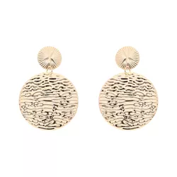 Brinco Redondo Duplo Martelado by Kumbayá Joias -... - Kumbayá Joias