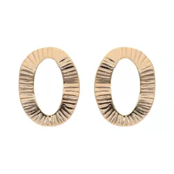 Brinco Oval Vazado Martelado By Kumbayá Joias - JB... - Kumbayá Joias