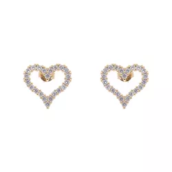 Brinco Coração Vazado com Zircônias Incolores by K... - Kumbayá Joias