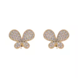 Brinco Borboleta Cravejada De Zircônias By Kumbayá... - Kumbayá Joias