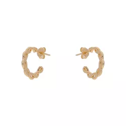 Brinco Meia Argola Pequena Trançada by Kumbayá Joi... - Kumbayá Joias