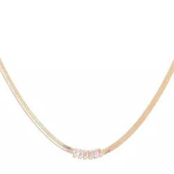 Choker Lacraia com Zircônias Riviera Banho de Ouro... - Kumbayá Joias