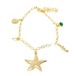 Pulseira Mix Marinho e Zircônia Verde By Kumbayá J... - Kumbayá Joias