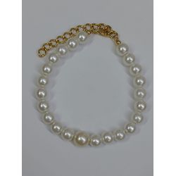 Pulseira Pérola 8mm Com Pérola Central 10 Mm Semij... - Kumbayá Joias