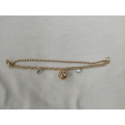 Pulseira Dupla de Bolinhas e Elos com Pingente Esf... - Kumbayá Joias