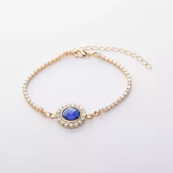 Pulseira Riviera Incolor Com Detalhe Redondo Em Zi... - Kumbayá Joias