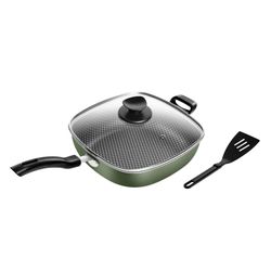 Frigideira WOK Quadrada N°29 Verde - 7898275371443 - Patolux