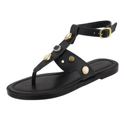 Rasteira Paloma Preta - Paloma-Preta - Paula B