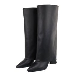 Bota Alicia Capa Cano Alto Preta - Capa-Preta - Paula B