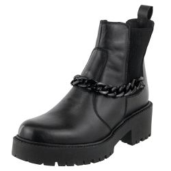 Coturno Chelsea Couro Legitimo Preto - 2501-Preto - Paula B