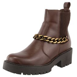 Coturno Chelsea Couro Legitimo Chocolate - 2501-Ch... - Paula B