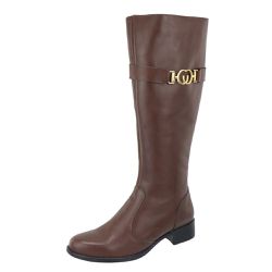 Bota Montaria Couro Legitimo Fivela Lateral Chocol... - Paula B