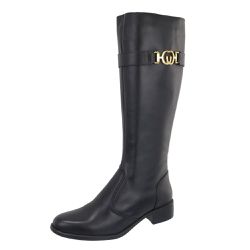 Bota Montaria Couro Legitimo Fivela Lateral Preta ... - Paula B