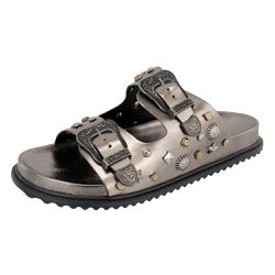 Papete Rebite Retro Eva Prata Velho - Eva-Prata-Ve... - Paula B