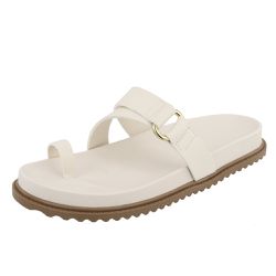 Papete Rasteira Sofia Off White - Sofia-Off-White - Paula B