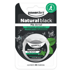 Fio Dental Powerdent Natural Black - 2426 - Grupo PDHB - Loja Virtual