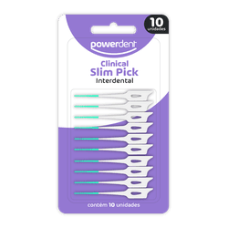 Escova Interdental Powerdent Slim Pick 10un - 2513 - Grupo PDHB - Loja Virtual