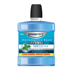 Antisséptico Powerdent Zero Álcool Menta L500 P350ml - 2437 - Grupo PDHB - Loja Virtual