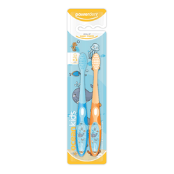 Escova de Dentes Powerdent Infantil Ocean Kids 2un - 2303 - Grupo PDHB - Loja Virtual