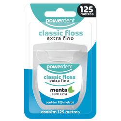 Fio Dental Powerdent ClassicFloss Extra Fino 125m - 1097 - Grupo PDHB - Loja Virtual