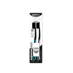 Escova de Dentes Powerdent Supreme Black 2un - 2359 - Grupo PDHB - Loja Virtual