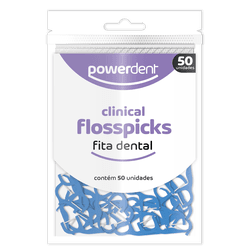 Fita Dental Powerdent FlossPicks 50un - 1485 - Grupo PDHB - Loja Virtual