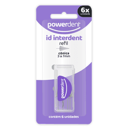 Refil Interdental Powerdent Cônico 3 a 7mm 6un - 1256 - Grupo PDHB - Loja Virtual