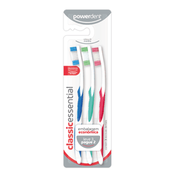 Escova de Dentes Classic Média Powerdent L3 P2 - 1459 - Grupo PDHB - Loja Virtual