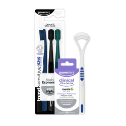 Kit Básico Escovação Powerdent Escova+Fio+Raspador - 1123-2222-257... - Grupo PDHB - Loja Virtual