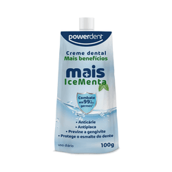 Creme Dental Powerdent Mais Beneficios IceMenta Pouch 100g - 2876 - Grupo PDHB - Loja Virtual