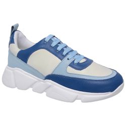 Tênis Couro Premium Plume Off White/Azul Royal/Azul Céu 8020 - 70 - USE PDK SHOES