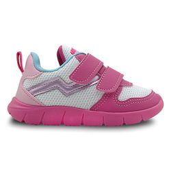 Tênis Neném Menina Branco/Pink - 10155-342 - Pé com Pé - Calçados Infantis