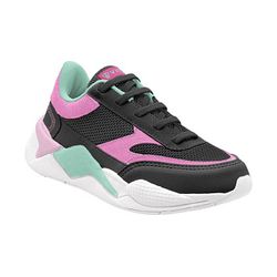 Tênis Infantojuvenil Menina Hornet Preto/Rosa | Vi... - Pé com Pé - Calçados Infantis