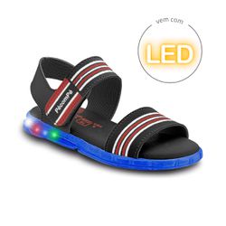 Papete Infantil Menina Guty Led Preto - 39629-050 - Pé com Pé - Calçados Infantis