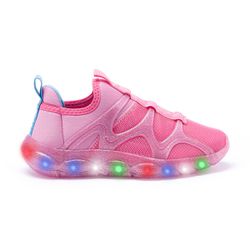 Tênis Infantojuvenil Menina Bubble Led Rosa - 5850... - Pé com Pé - Calçados Infantis