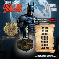 MEDALHA LIGA DA JUSTIÇA - BATMAN - 108 - PEDALA BIKE BRASIL