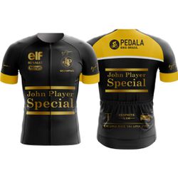 CAMISETA BIKE - AYRTON SENNA (PRETA) - 387 - PEDALA BIKE BRASIL