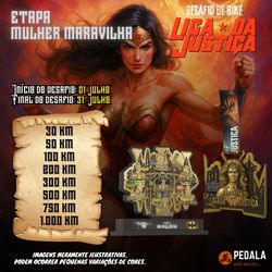 MEDALHA LIGA DA JUSTIÇA - MULHER MARAVILHA - 58 - PEDALA BIKE BRASIL