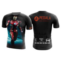 CAMISETA BIKE - HOMEM DE FERRO - 204 - PEDALA BIKE BRASIL