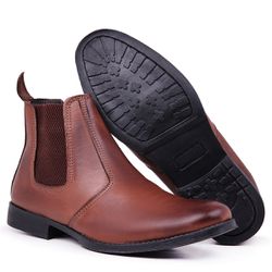 Bota Chelsea Casual Pinhão - PÉ DE COURO