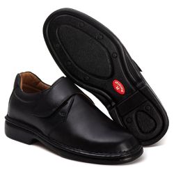 Sapato Comfort Masculino Em Couro Preto - 2003 - PÉ LEVE