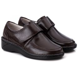 Sapato Feminino Comfort Couro Café - F220 - PÉ LEVE