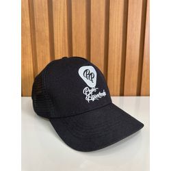 Boné Trucker Preto Assinatura Pepê Figueiredo - Pepê Figueiredo