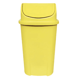 Lixeira Basculante 60L Amarelo - Peronti Soluções