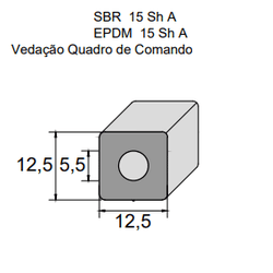 Borracha Esponjosa 12,5 x 12,5 Com Furo - Peronti Soluções