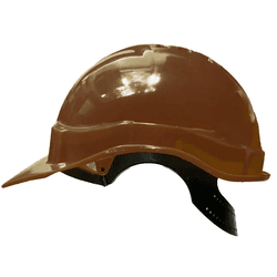 Capacete Marrom c/ Carnei... - Peronti Soluções