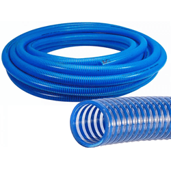 Mangueira Espiral Azul Transparente 6 - Peronti Soluções