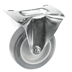 Rodizio Fixo PVC L12 125mm para até 75kg... - Peronti Soluções